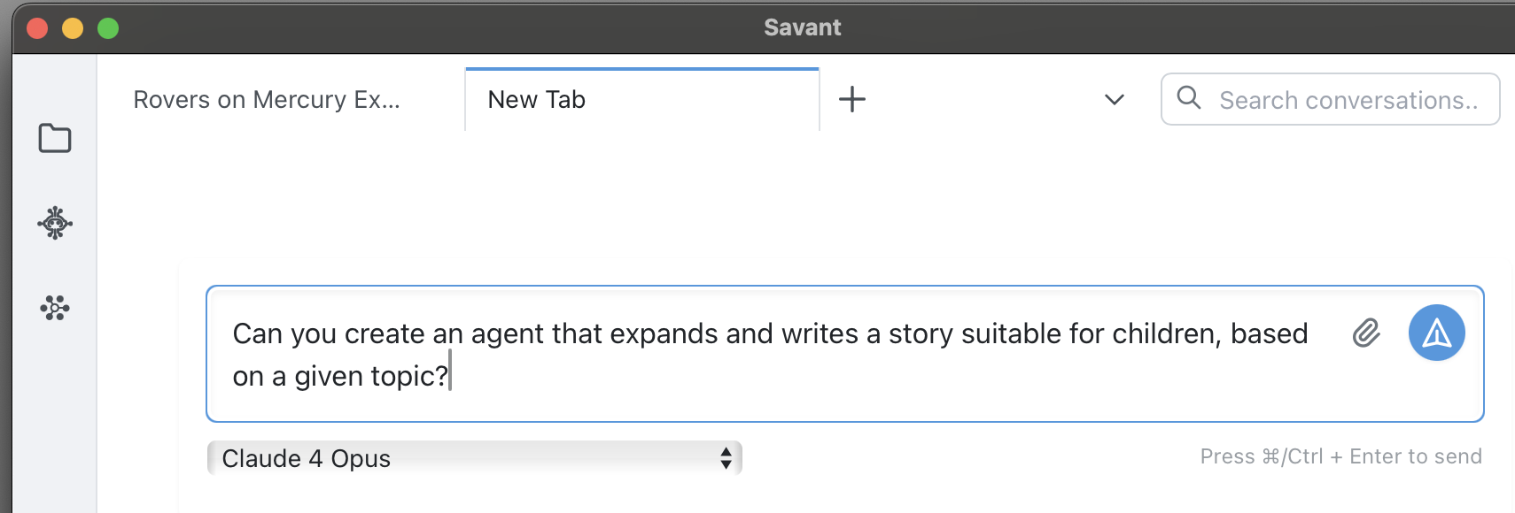 Creating an agent with natural language