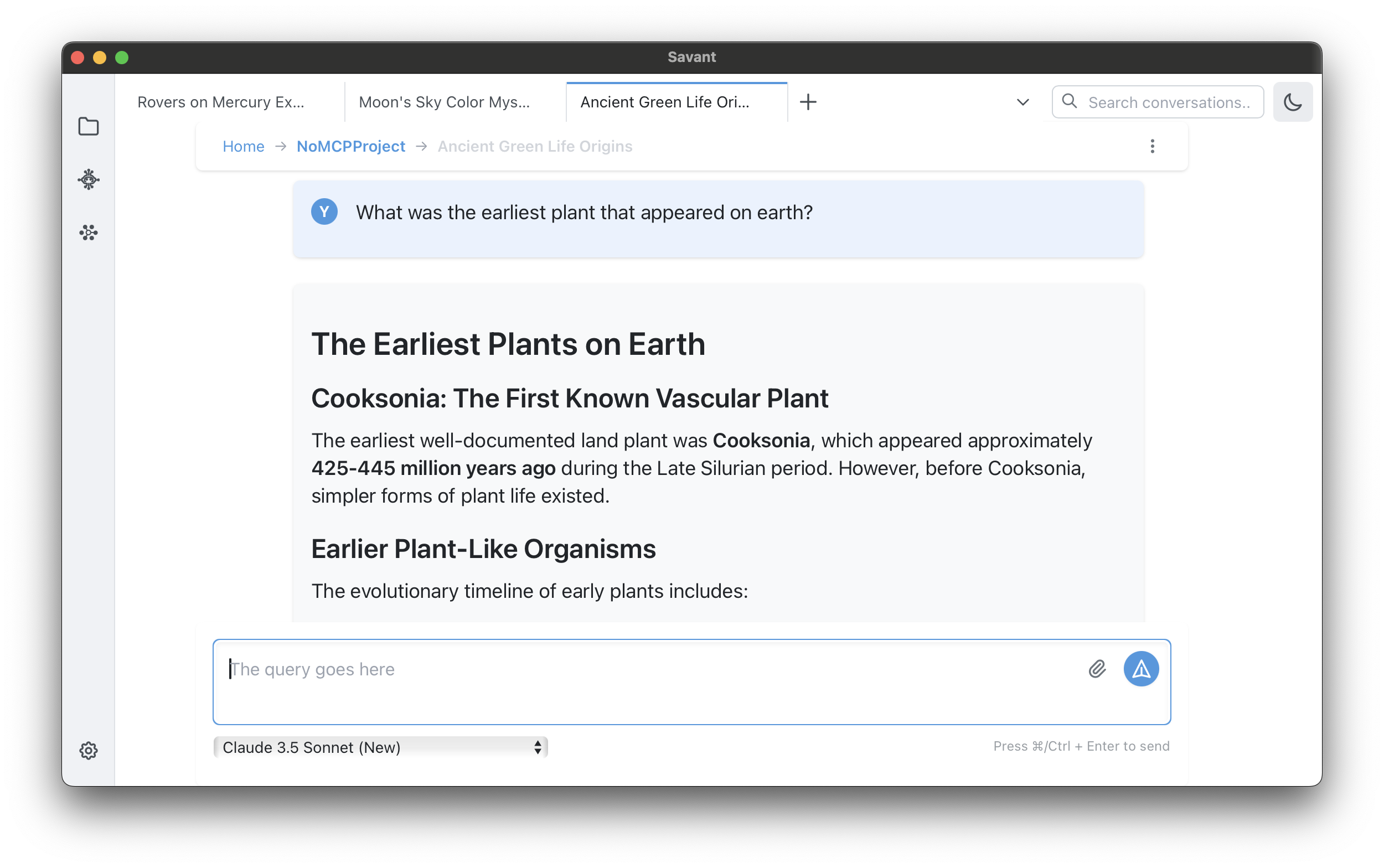 Built-in database with AI assistance